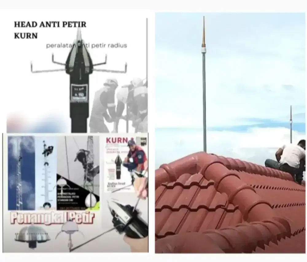 Teknisi grounding mesin agen distributor ahli  pasang penangkal petir