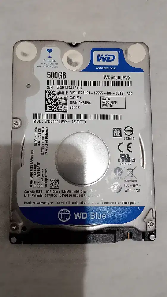 Hardisk laptop 500 Gb