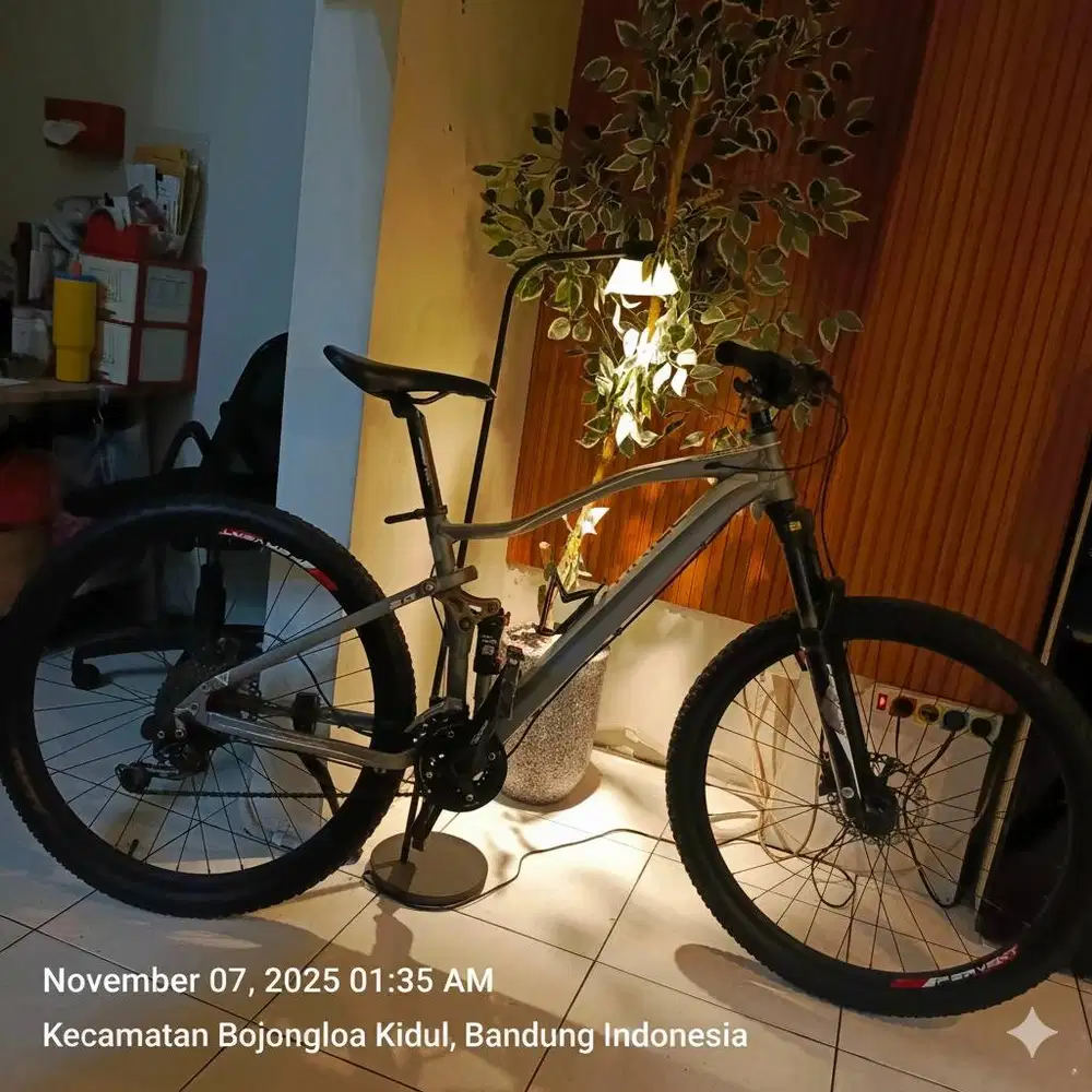 Sepeda MTB Thrill Fervent T120 3.0 27.5 Full Shimano Deore Mls Ban bru