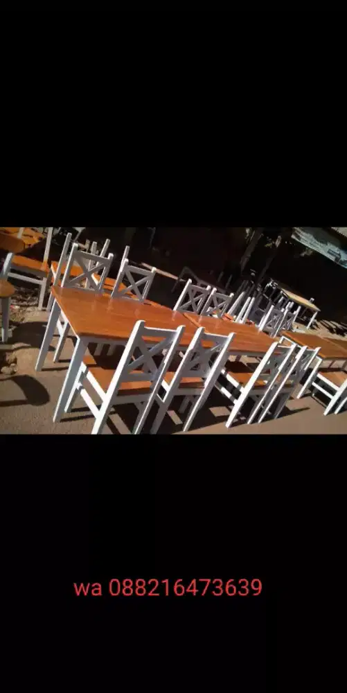 Meja kursi makan dan cafe resto