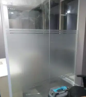 Sticker sanblasting stiker buram penanda kaca kantor kaca film toko