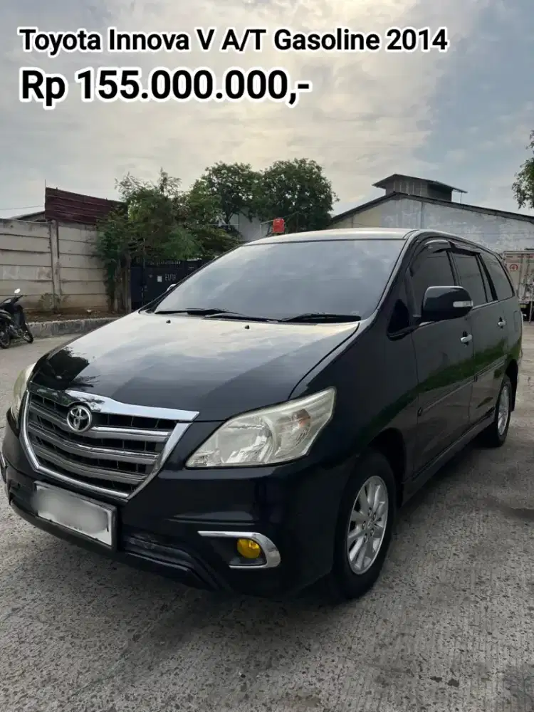 Toyota innova V A/T bensin 2014, hitam, kondisi bagus