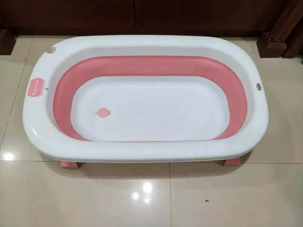 Bak Mandi Bayi Sugarbaby Foldable Bath Tub F76N Pink (preloved)