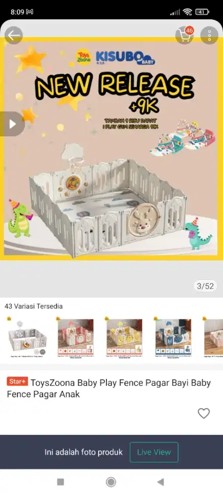 ToysZoona Baby Play Fence Pagar Bayi Baby Fence Pagar Anak