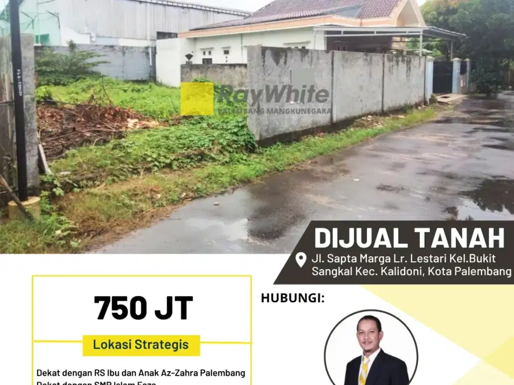 DIJUAL SEBIDANG TANAH TENGAH KOTA PALEMBANG