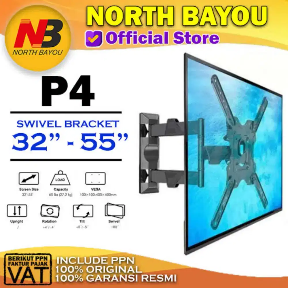 Bracket Swivel North Bayou 32inc-55inc plus pasang