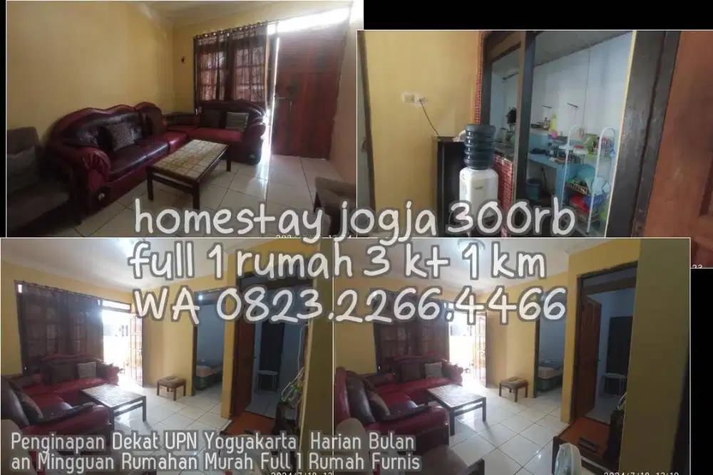 Penginapan Dekat UPN Yogyakarta  Harian Bulanan Mingguan Rumahan Murah