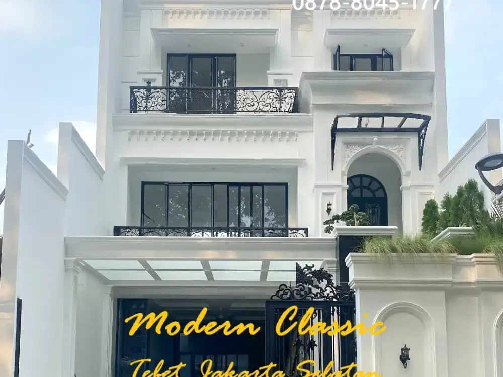 Rumah Baru 3,5 Lt Design American Klasik ada Lift dan Pool, Tebet