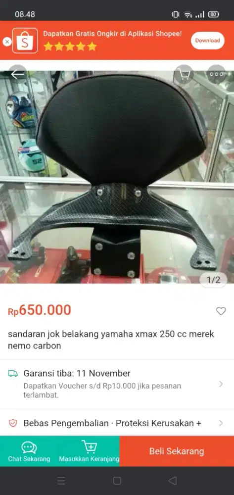 Sandaran Jok Motor X-MAX