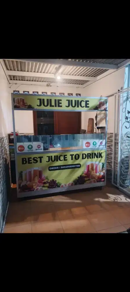Gerobak etalase Jus