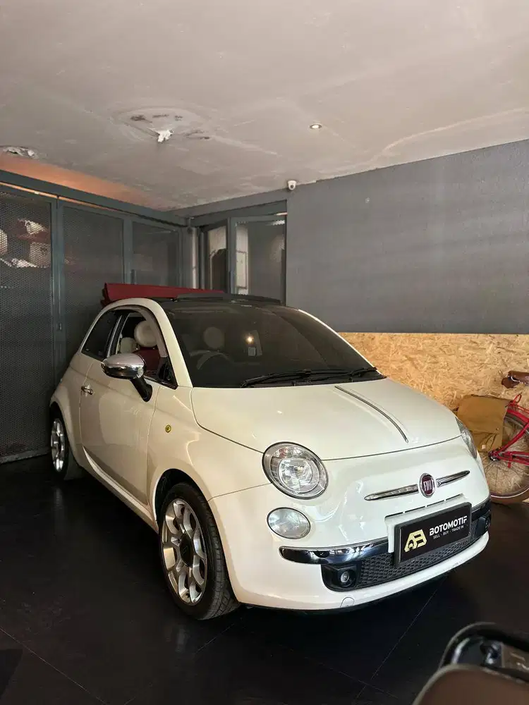Fiat 500 Lounge 1.4 C AT Cabriolet 2014 White On Red