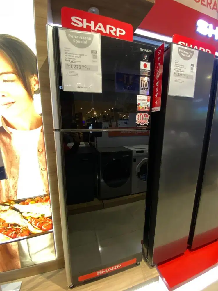 Kulkas sharp 2 pintu 394Ltr bisa cicilan syarat ktp dibantu sampe acc