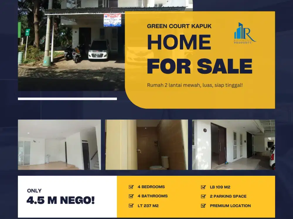 5.5 M &gt; 4 M SUPER DEAL  Rumah mewah Greencourt Kapuk HARGA TERBAIK