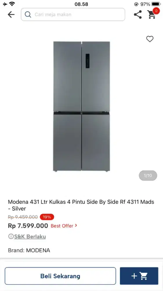 modena 431 ltr 4 pintu