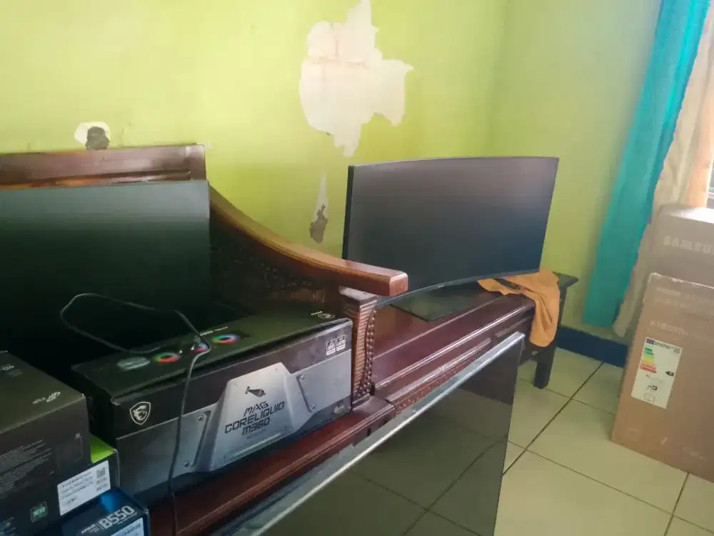 Jual PC set , monitor 3, 29 inc , 34inc , 32 inc