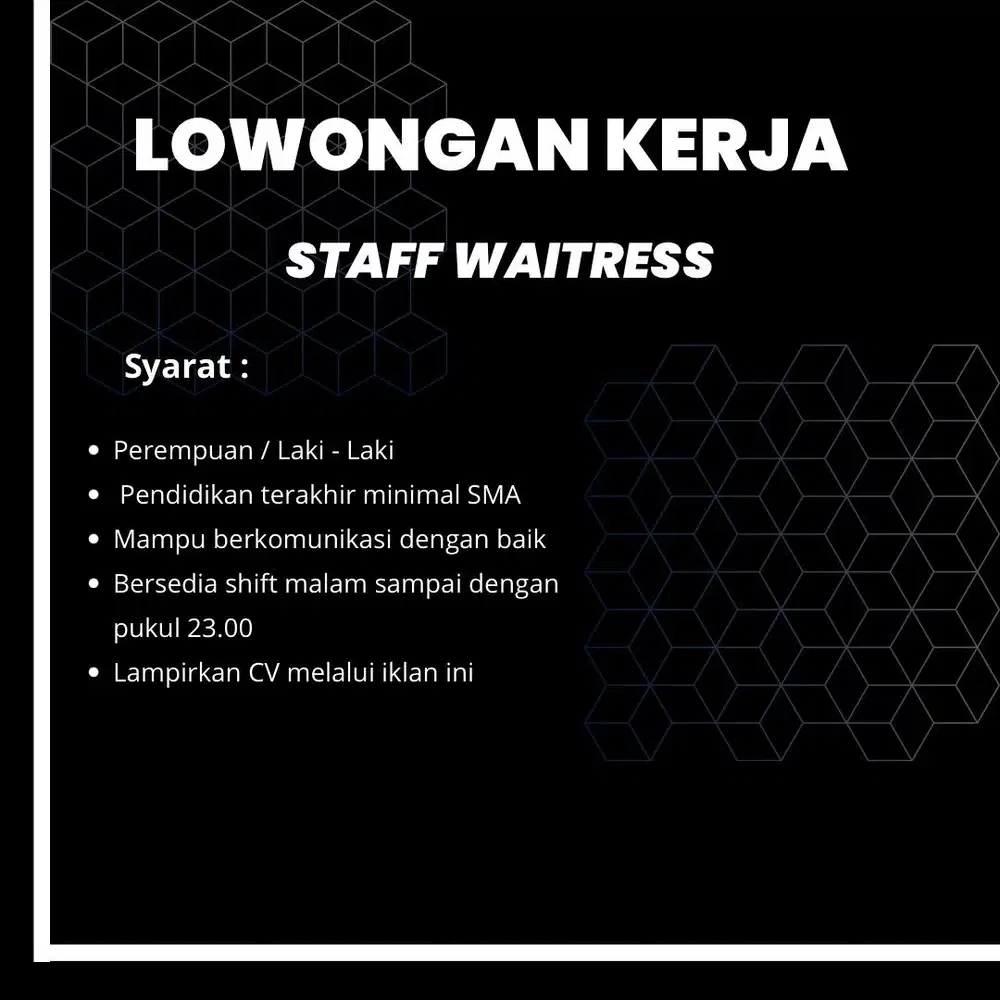 Dibutuhkan Waitress