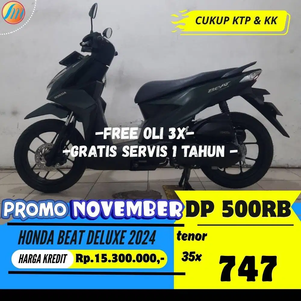 HONDA BEAT DELUXE 2024 KREDIT DP 500RIBU ANGSURAN SANGAT RINGAN