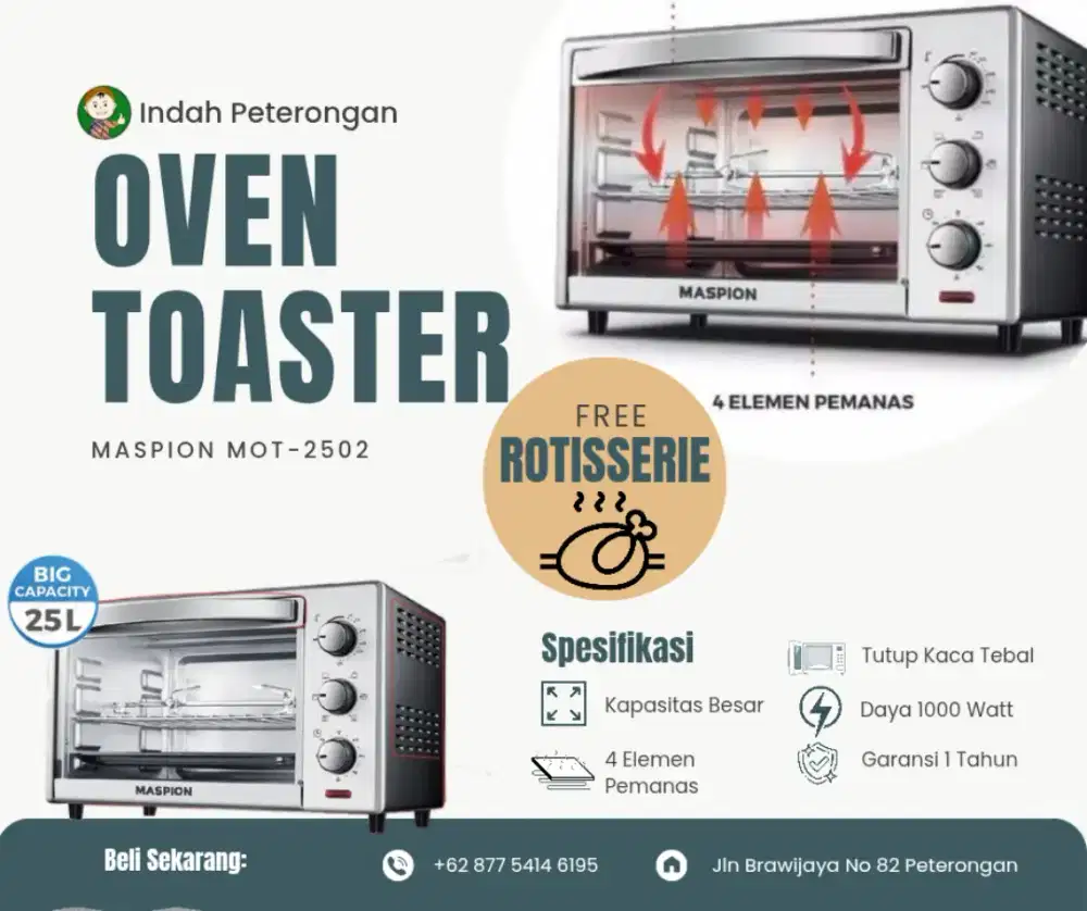 Oven maspion 25 Liter