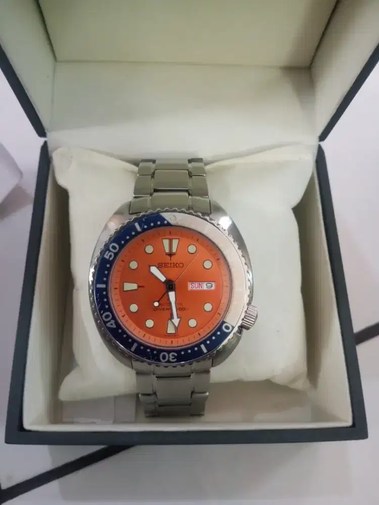 Jual jam Seiko turtle orange