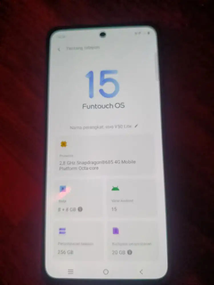 Vivo V50 lite warna hitam