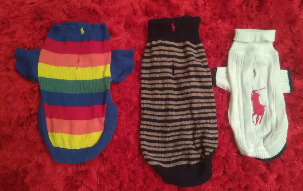 BAJU CASUAL ANJING KUCING BY POLO RALPH LAUREN ORIGINAL (3 PCS)