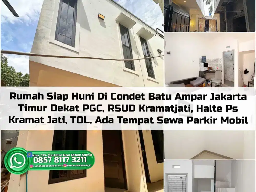 Rumah Siap Huni Di Condet Jakarta Dekat PGC RSUD Halte Kramat Jati TOL