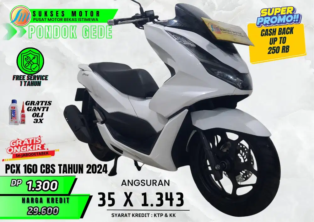 DP MURAH PCX 160 CBS TH 2024 PROSES KREDIT MUDAH