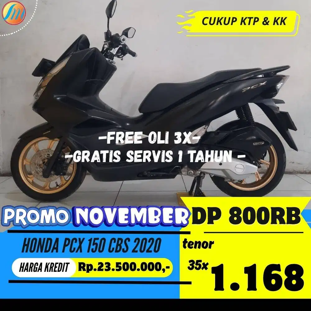 DP 800RIBU HONDA PCX 150 CBS 2020 ANGSURAN SANGAT TERJANGKAU FREE OLI