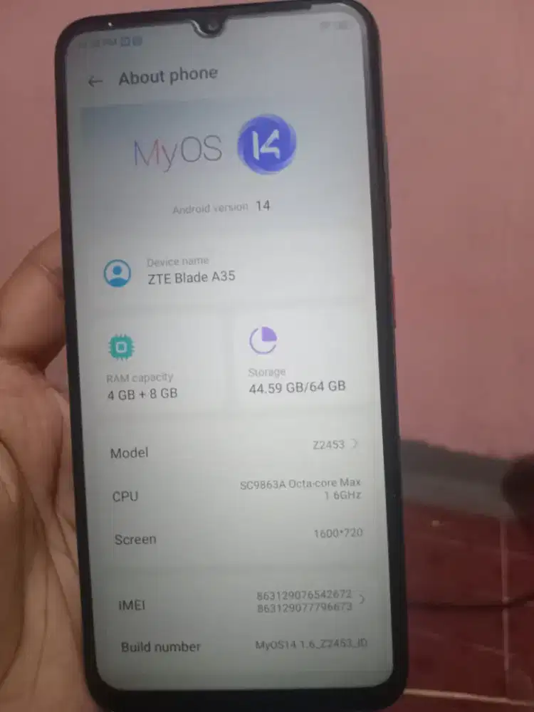 ZTE Blade a35 ram 4+8/64