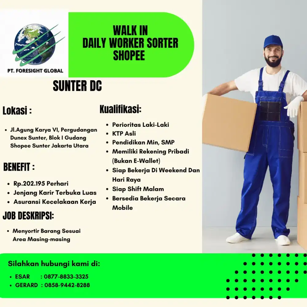 Operator produksi (Daily worker)