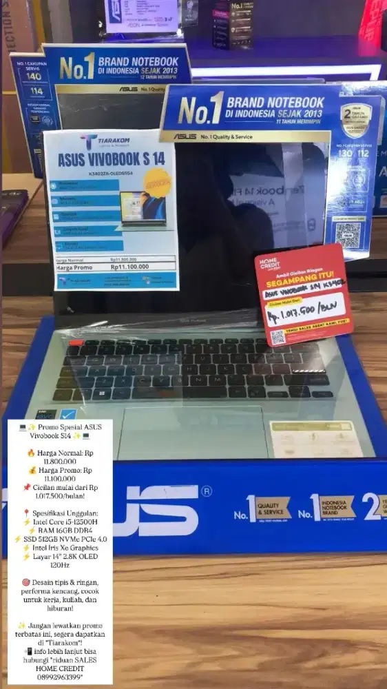 Credit laptop vivobook s14