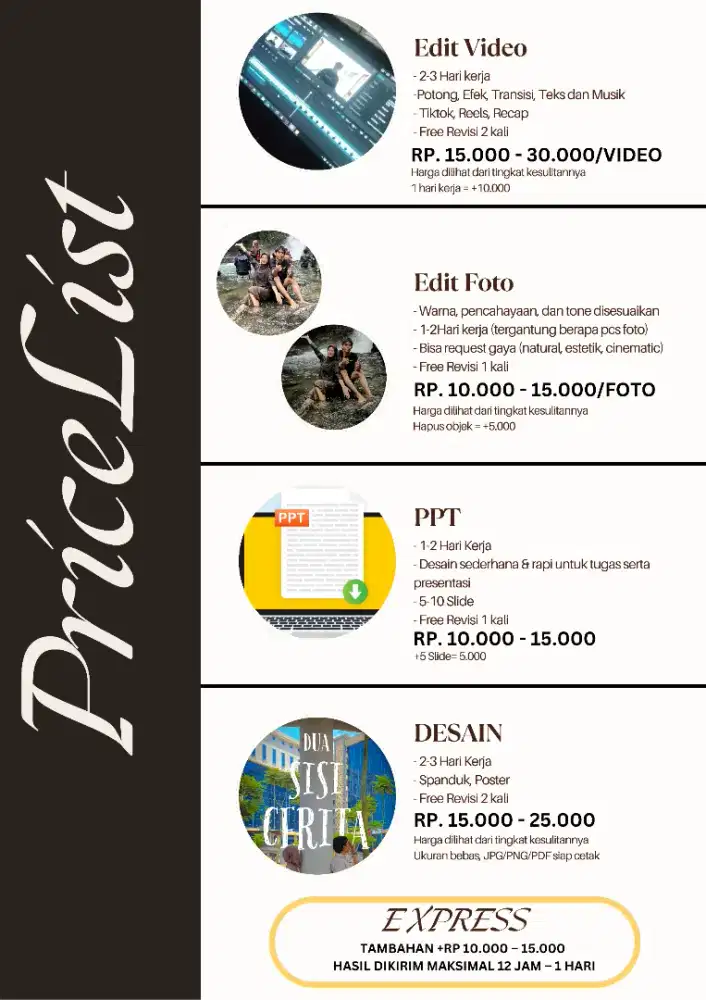 Jasa Editing Foto, Video dan Desain