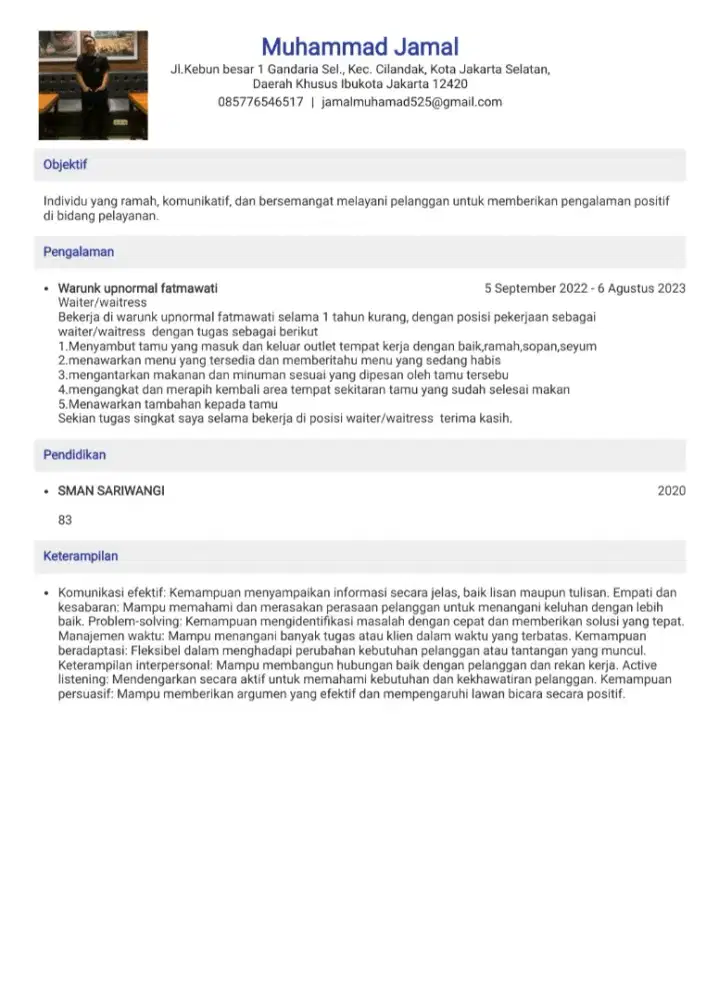 Sedang mencari pekerjaan