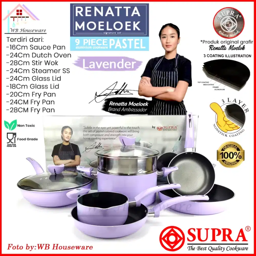 Supra Sett Lavender Baru Dus Rusak ( Tidak ada )