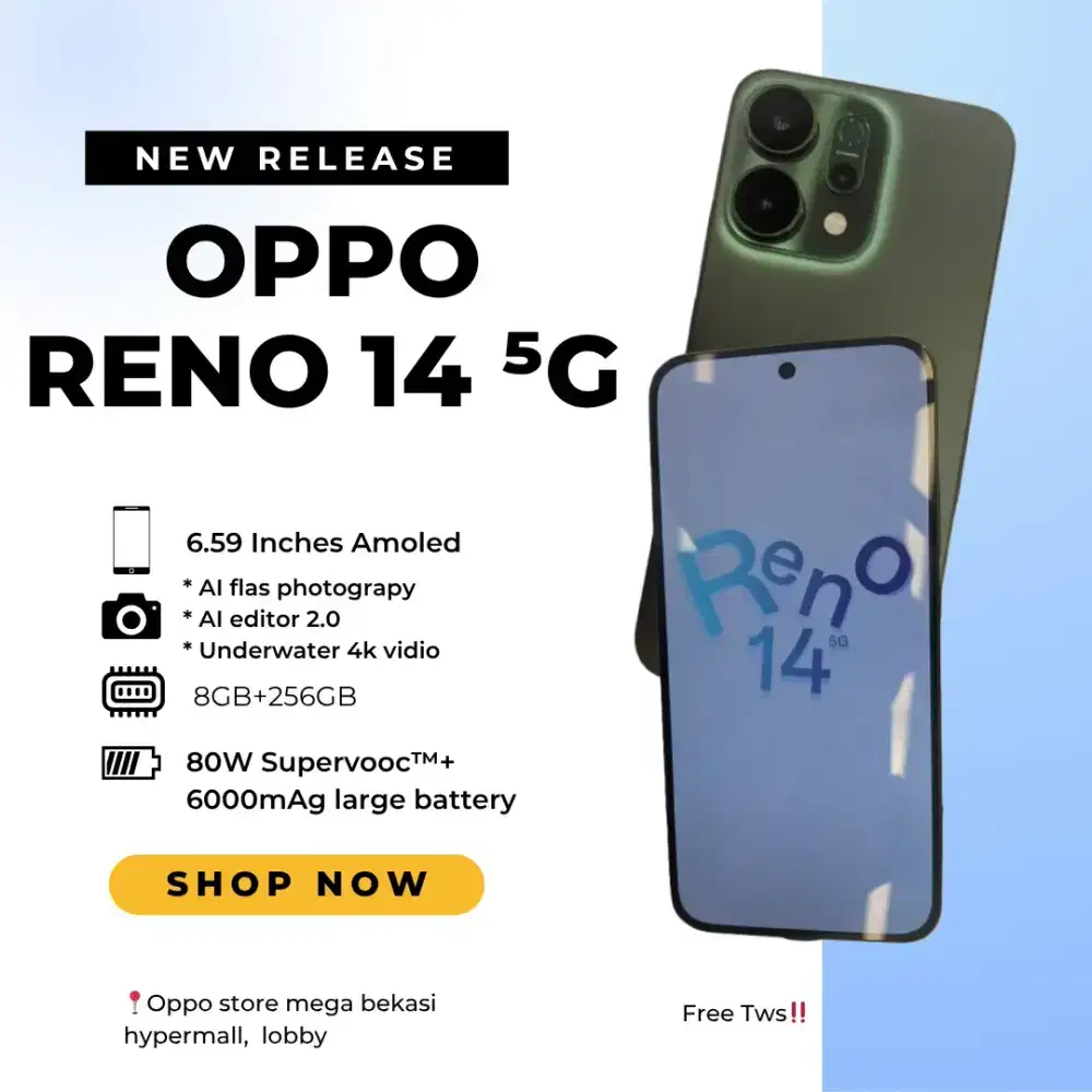 Buruan bawa pulang oppo reno 14 5g dengan cicilan bunga rendah
