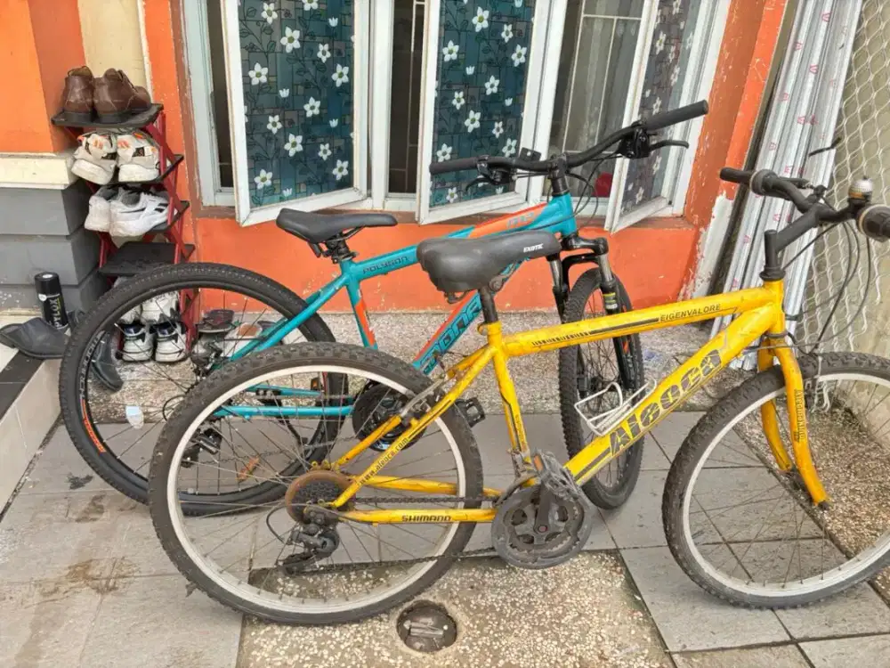 Sepeda Polygon Tosca & Aisoga Kuning - Kondisi Bagus, Siap Gowes
