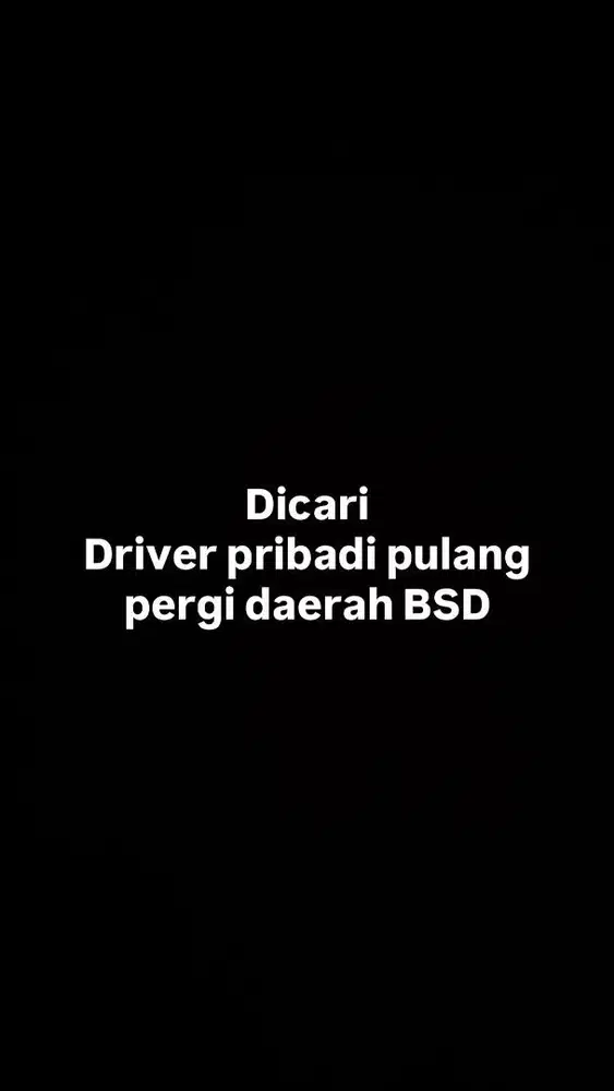 Lowongan kerja untuk Driver