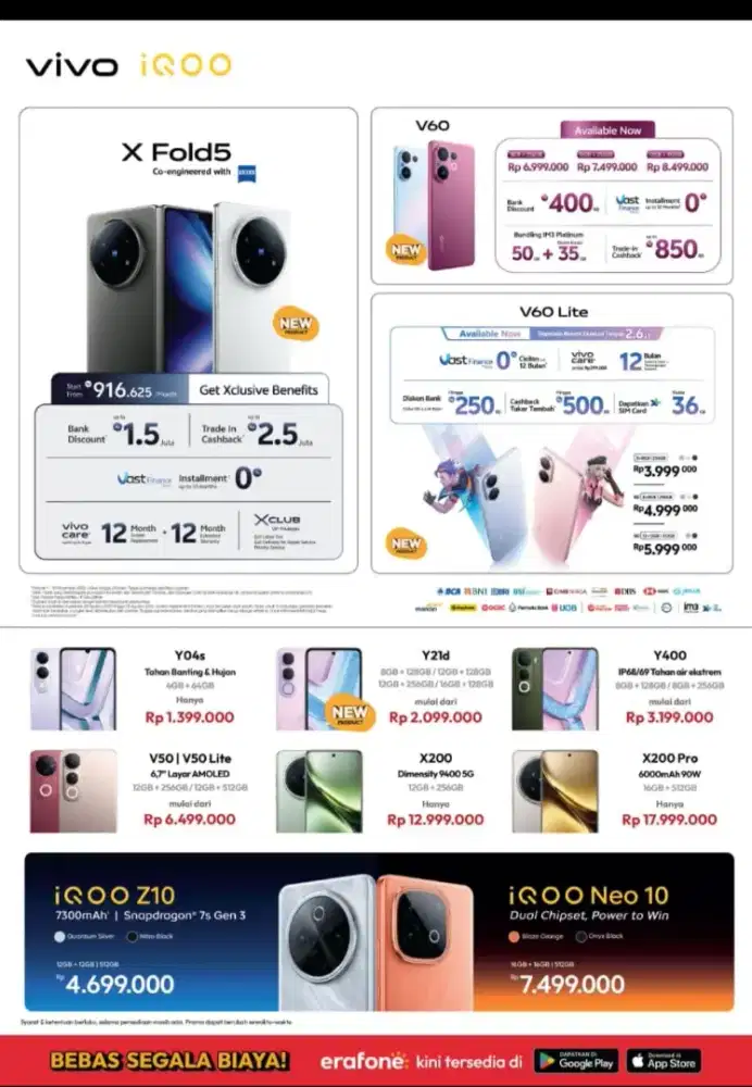 Hp Vivo V60 5G lokasi Erafone Darmo indah