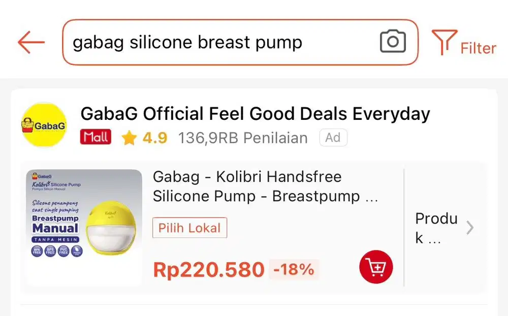 Pompa asi. Silicon Breast pump