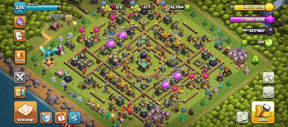 Jual akun pribadi TH 14 Max up to 15
