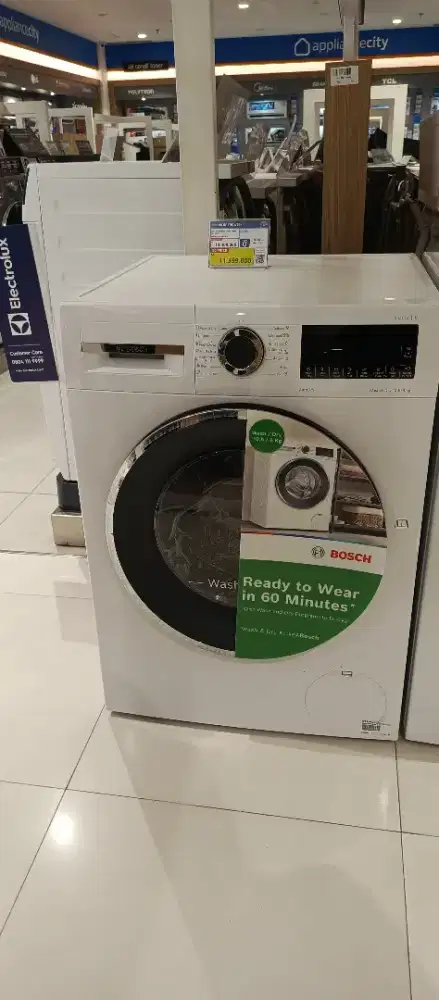 Bosch Washer Dryer 10.5/6KG, Cicilan 0% di Revo Town Mall Bekasi