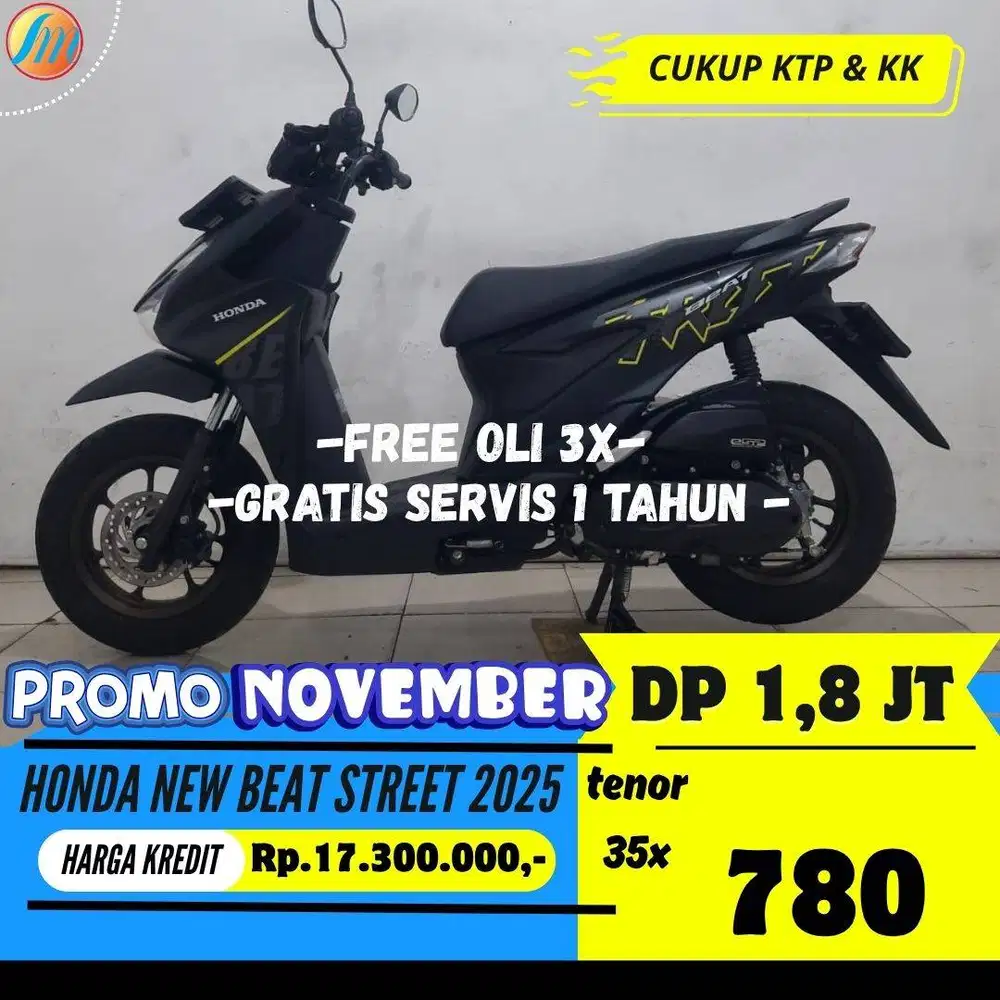 HONDA NEW BEAT STREET 2025 SEKEN KREDIT DP 1,8JT ANGSURAN TERJANGKAU