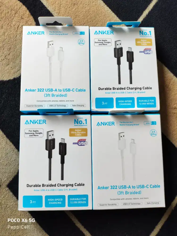 Kabel Charger Type C Anker Braided Nylon