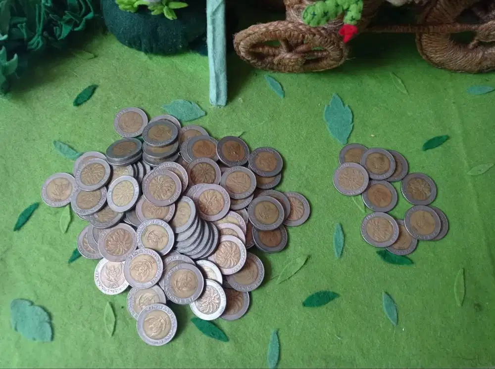 uang koin 1000 kelapa  ,100 koin