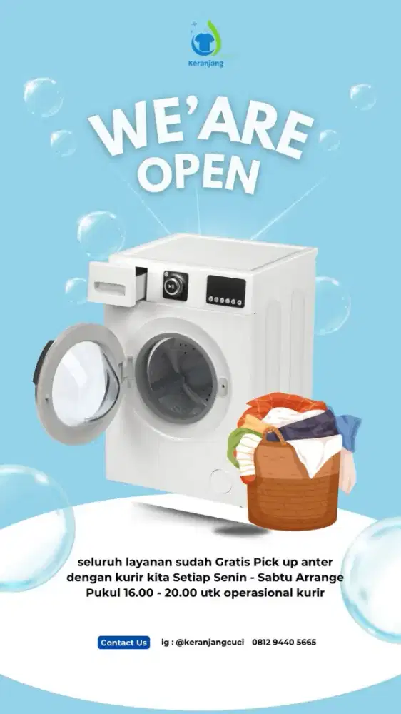 Di Butuhkan 2 Karyawan Tetap di Laundry