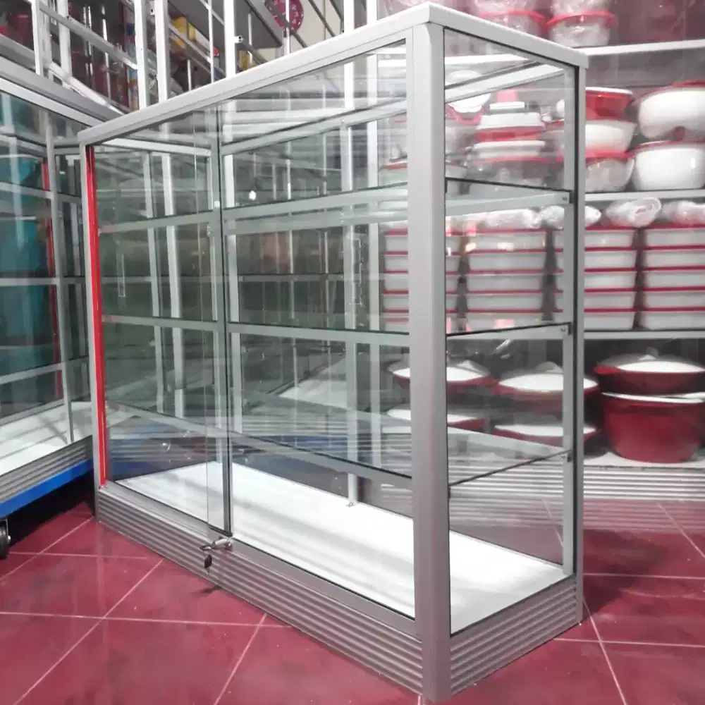 Etalase Panjang 1,2Mx1M Buat Usaha