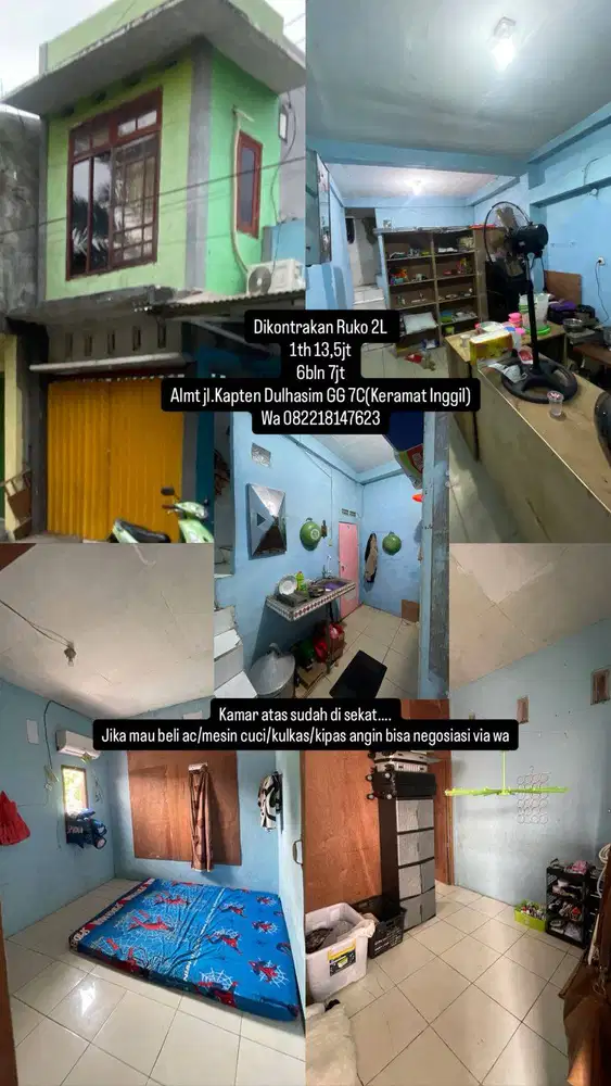 Dikontrakkan ruko 2 lantai