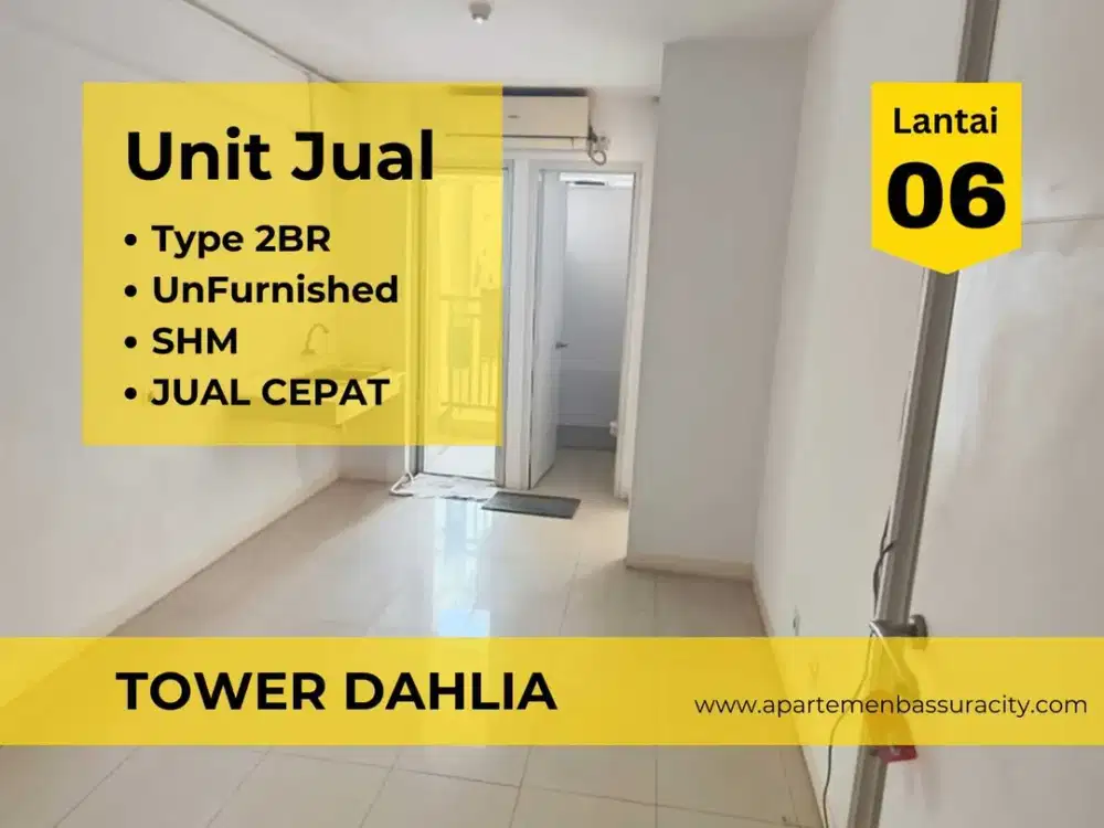 Jual 2BR kosongan sebelah mall apartment Bassura City SHM