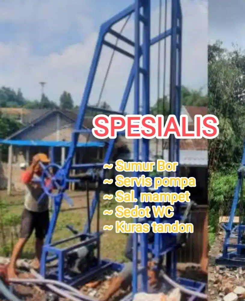 SUMUR BOR KURAS TANDON SERVIS POMPA AIR SEDOT WC