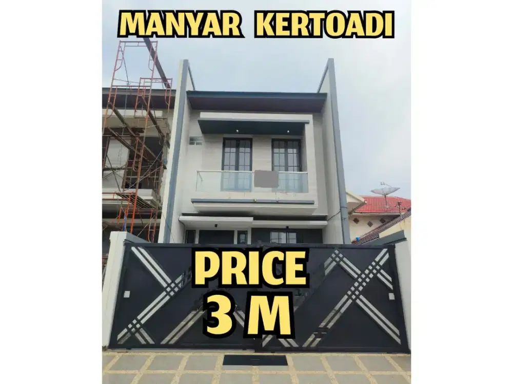 ‼️BARU GRESS MEWAH‼️ RUMAH TENGAH KOTA MANYAR KERTOADI SELANGKAH RAYA KERTAJAYA, MERR, ITS, Dsb